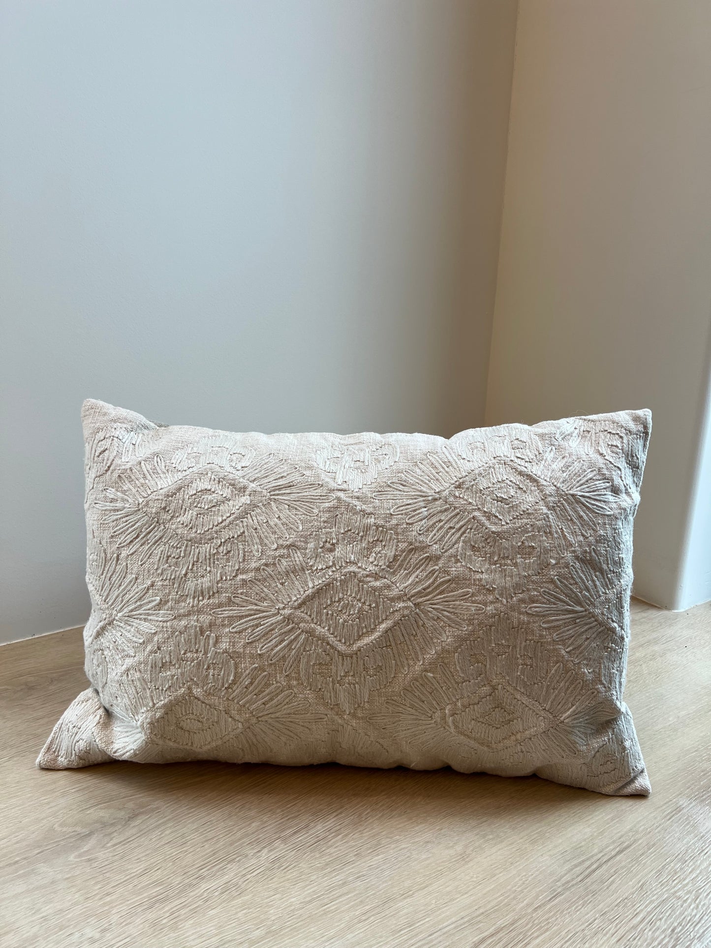 textured, tan couch pillow