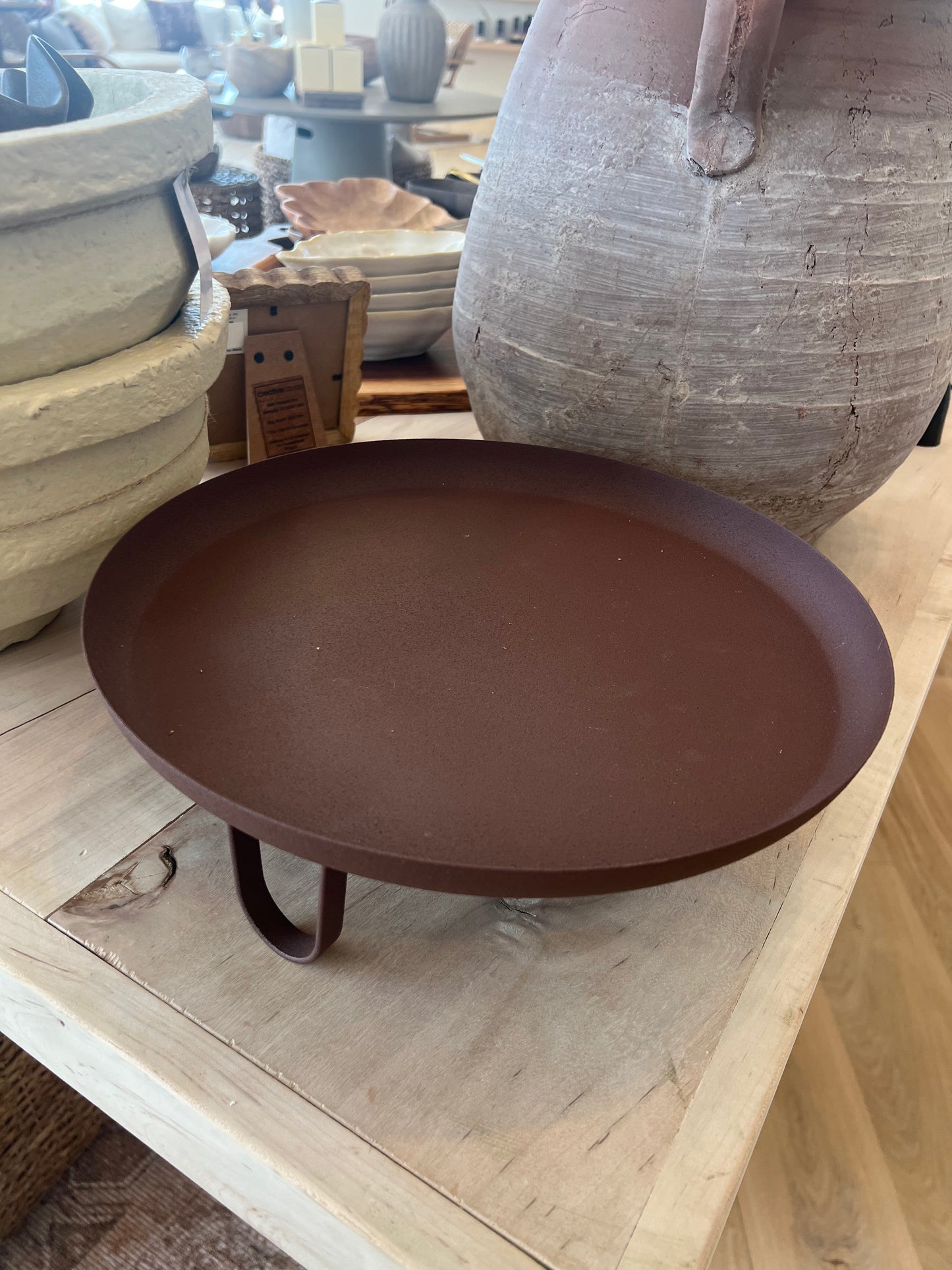 Metal Footed Pedestal Tray