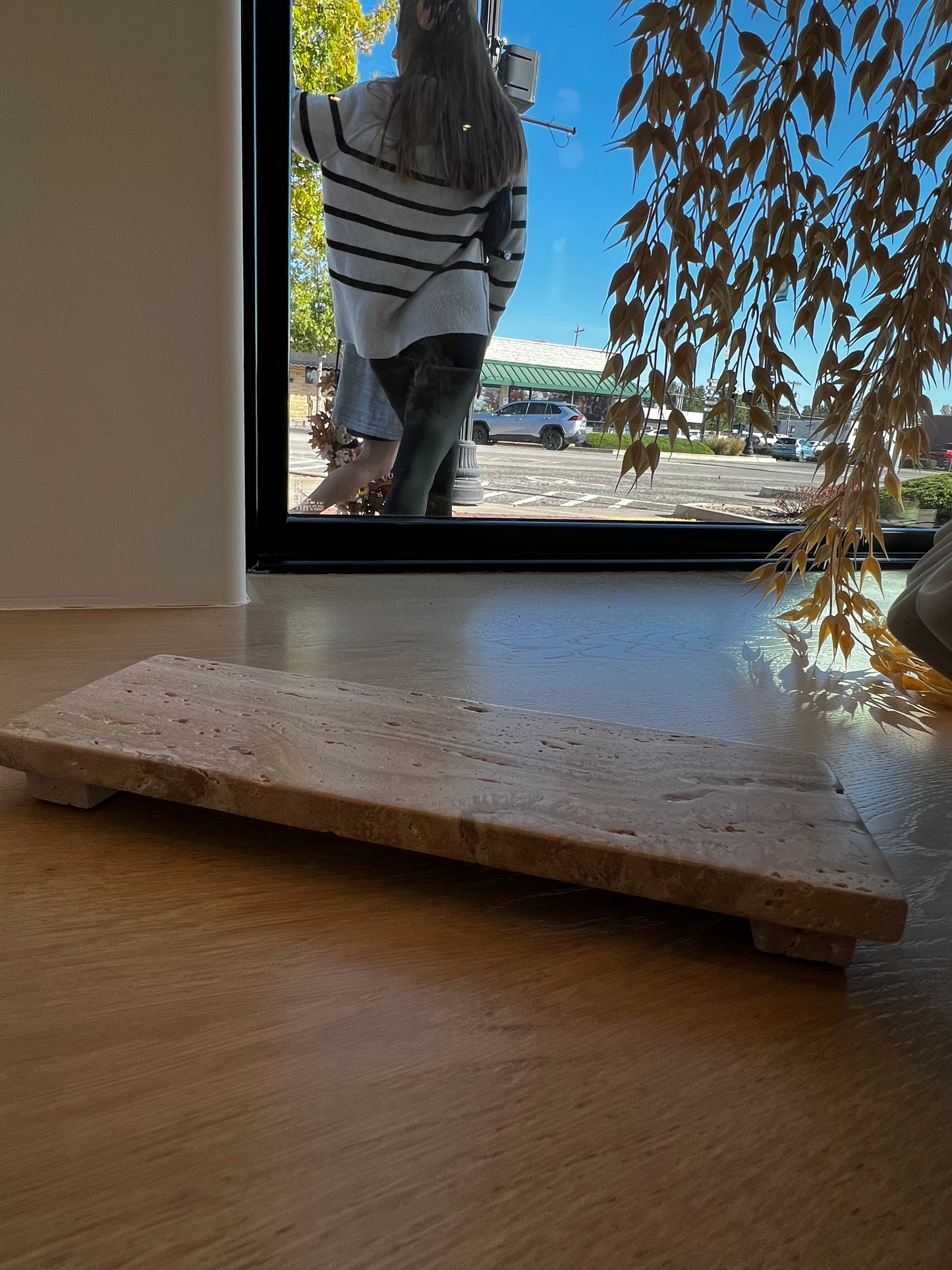 Travertine Footed Serving Board/Tray
