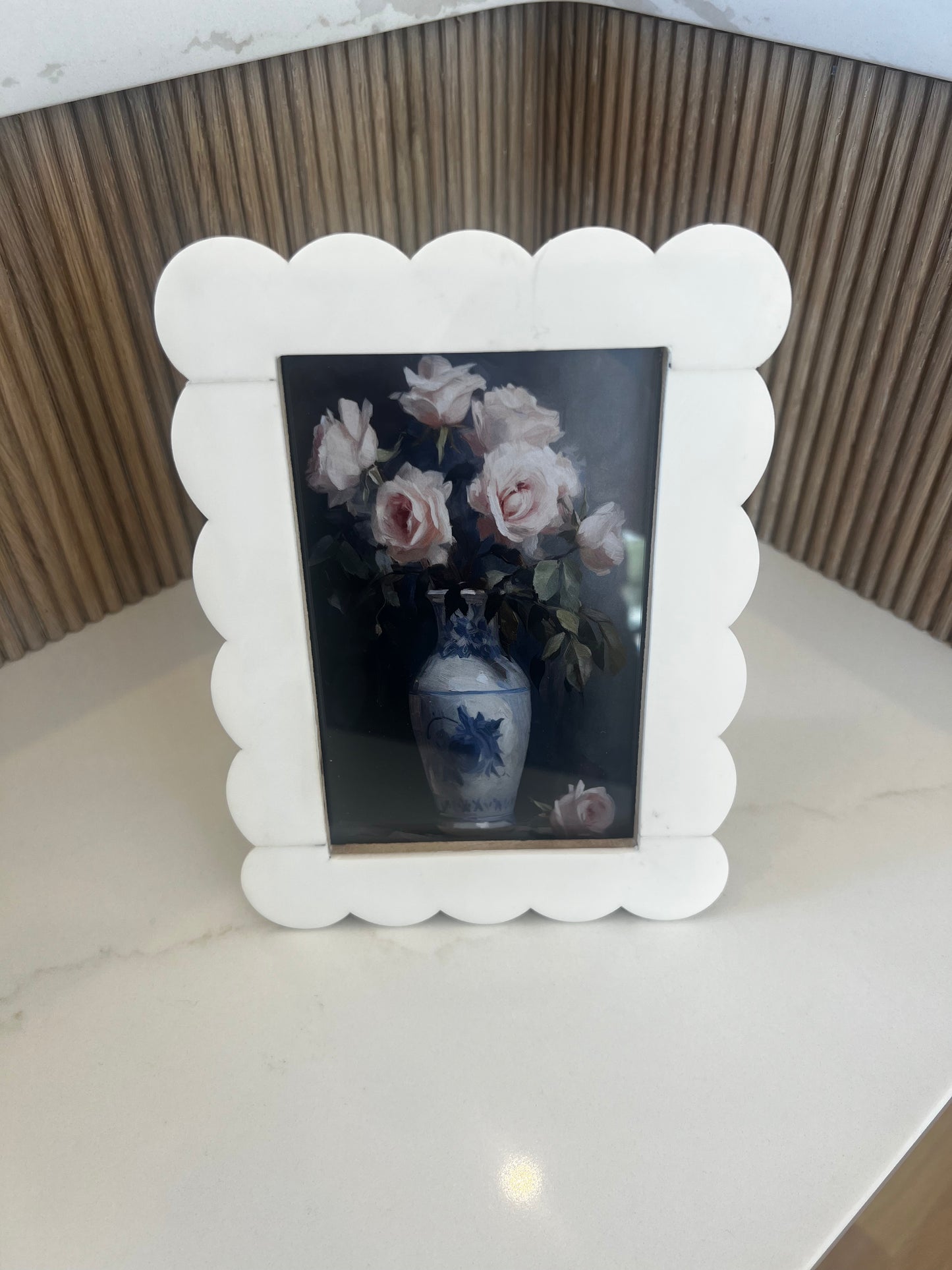 White Scalloped Picture Frame
