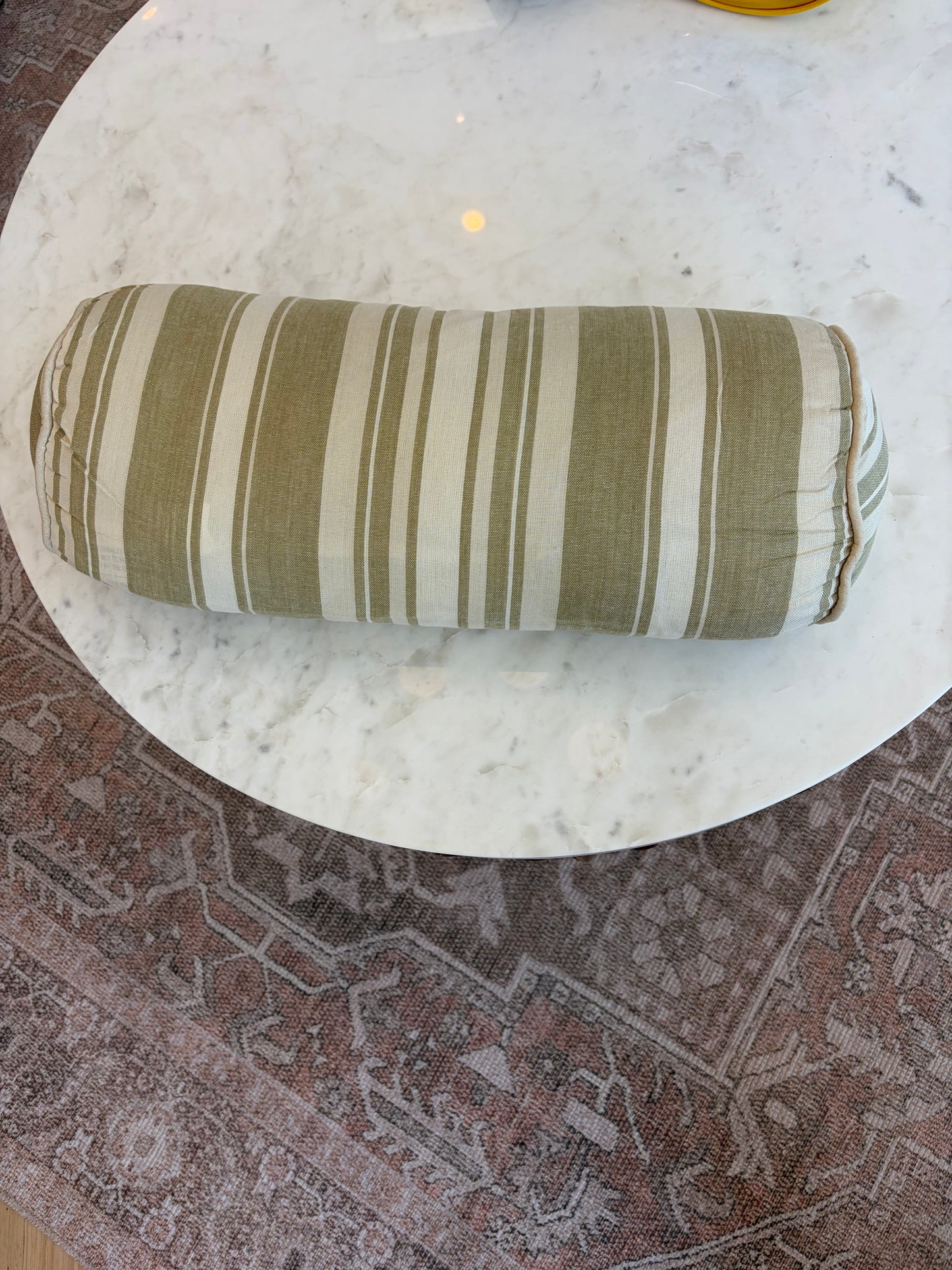Green striped Pillow