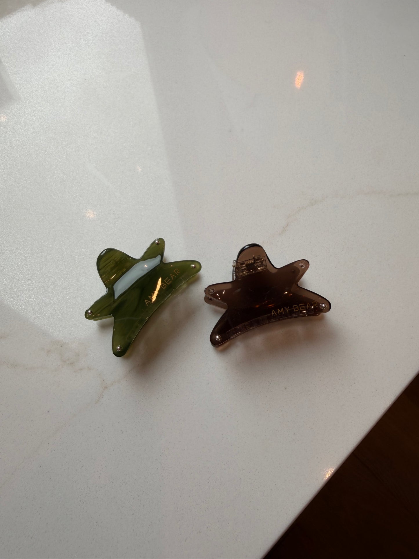 Green or Brown Mini Claw Clips