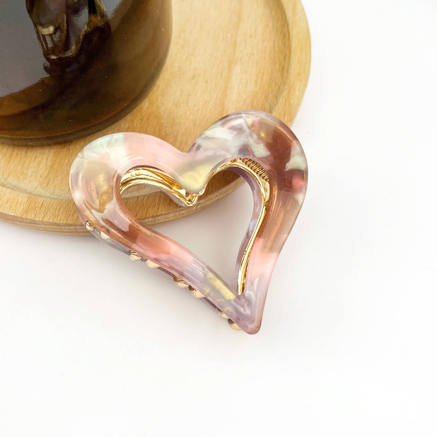 Heart-Shaped Metal Hair Claw Clip, Valentine's Day Hair Clip