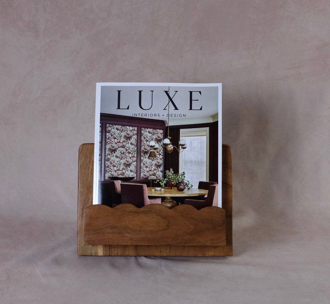 Mango Wood Scalloped Book Stand