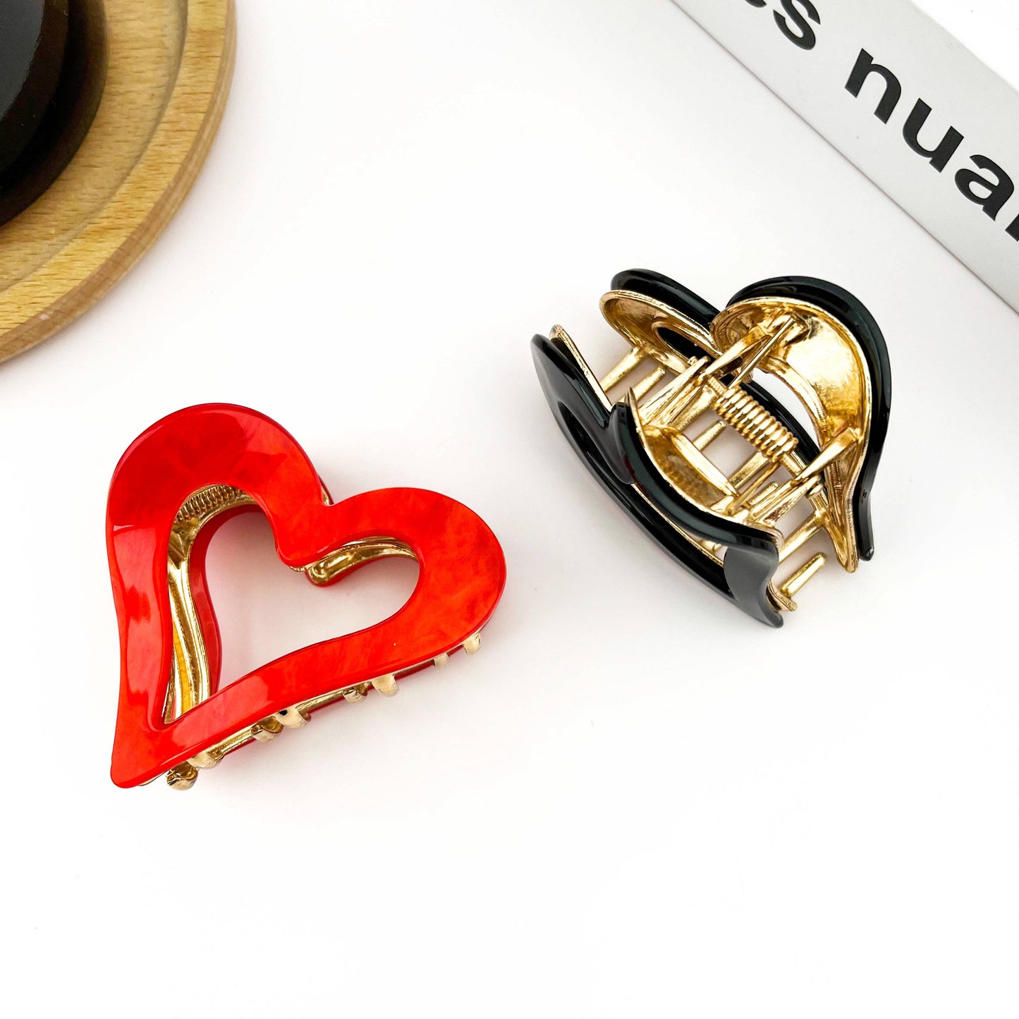 Heart-Shaped Metal Hair Claw Clip, Valentine's Day Hair Clip