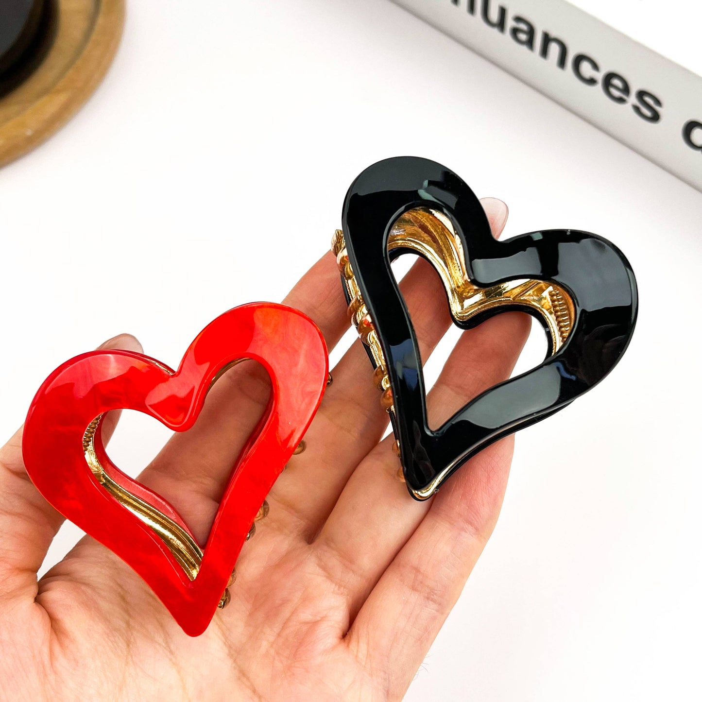 Heart-Shaped Metal Hair Claw Clip, Valentine's Day Hair Clip
