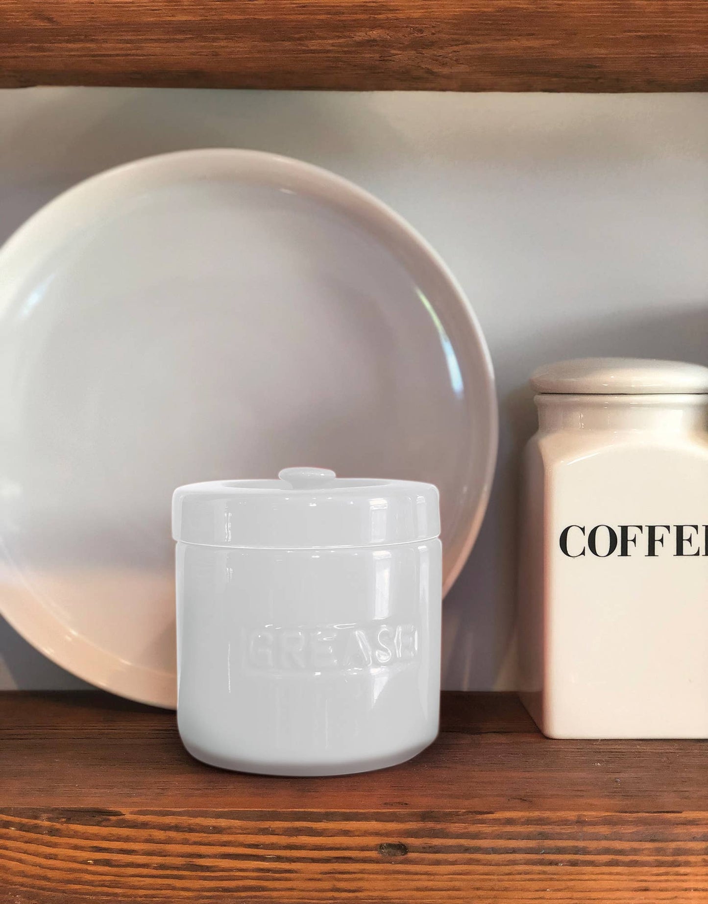 Porcelain Grease Container