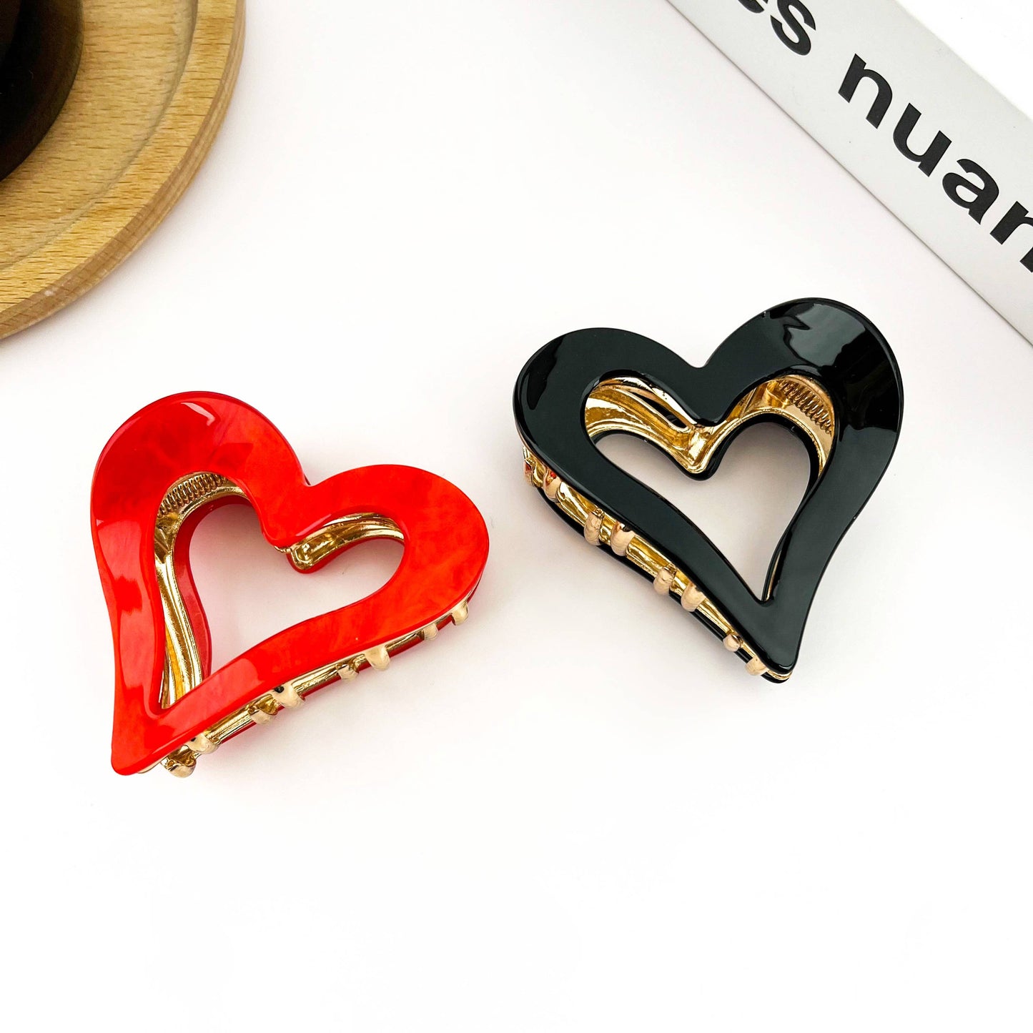 Heart-Shaped Metal Hair Claw Clip, Valentine's Day Hair Clip