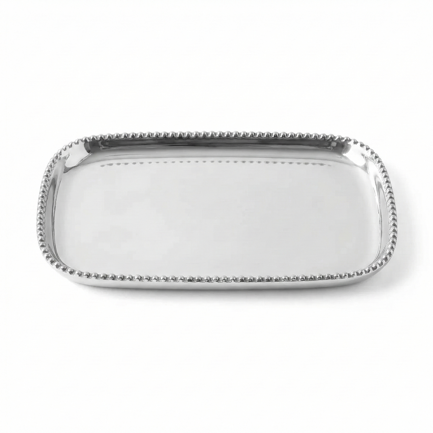 Engravable Rect Beaded Tray - MD