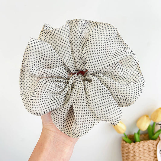 Organza Small Polka Dot Scrunchies- Set of 2