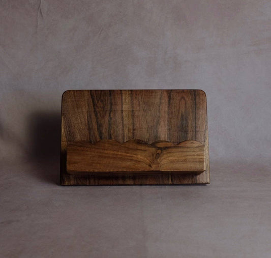 Mango Wood Scalloped Book Stand