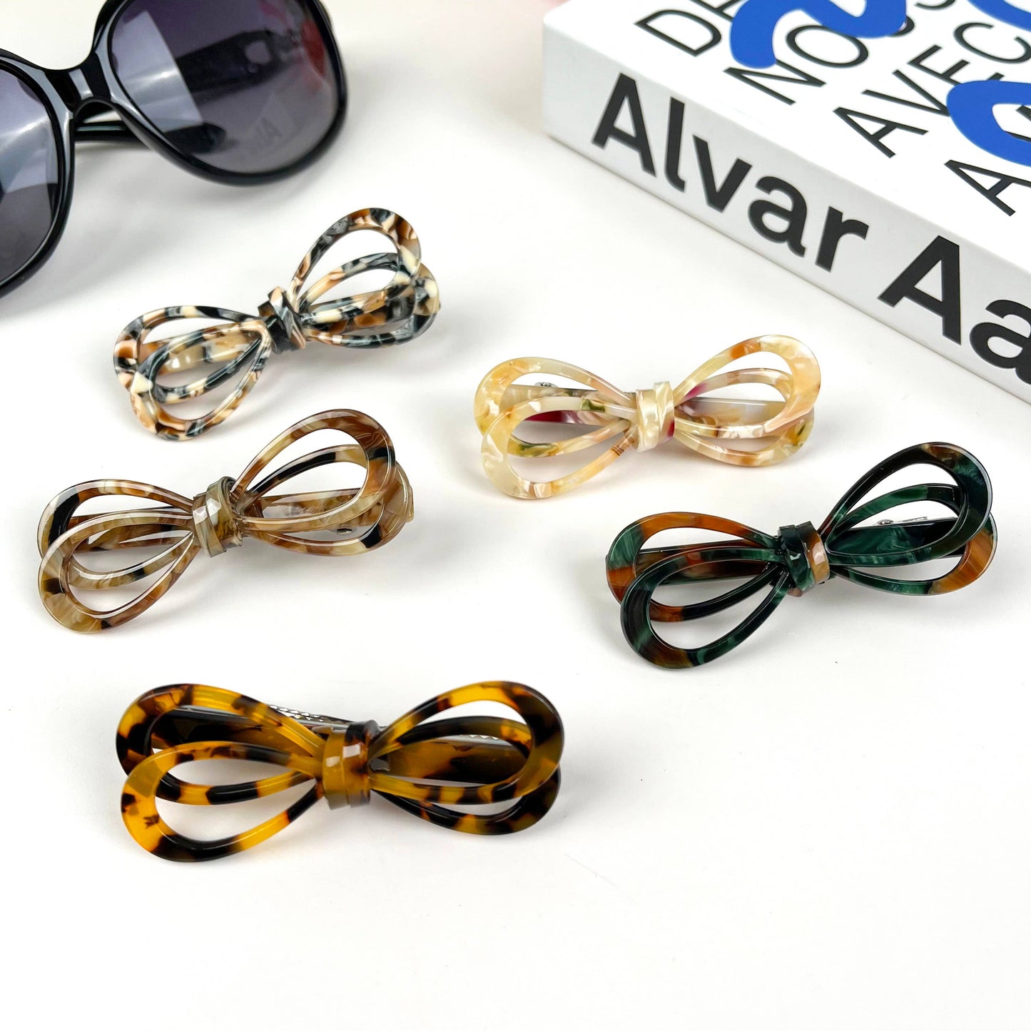 Acetate Elegant Bow Duckbill Clip
