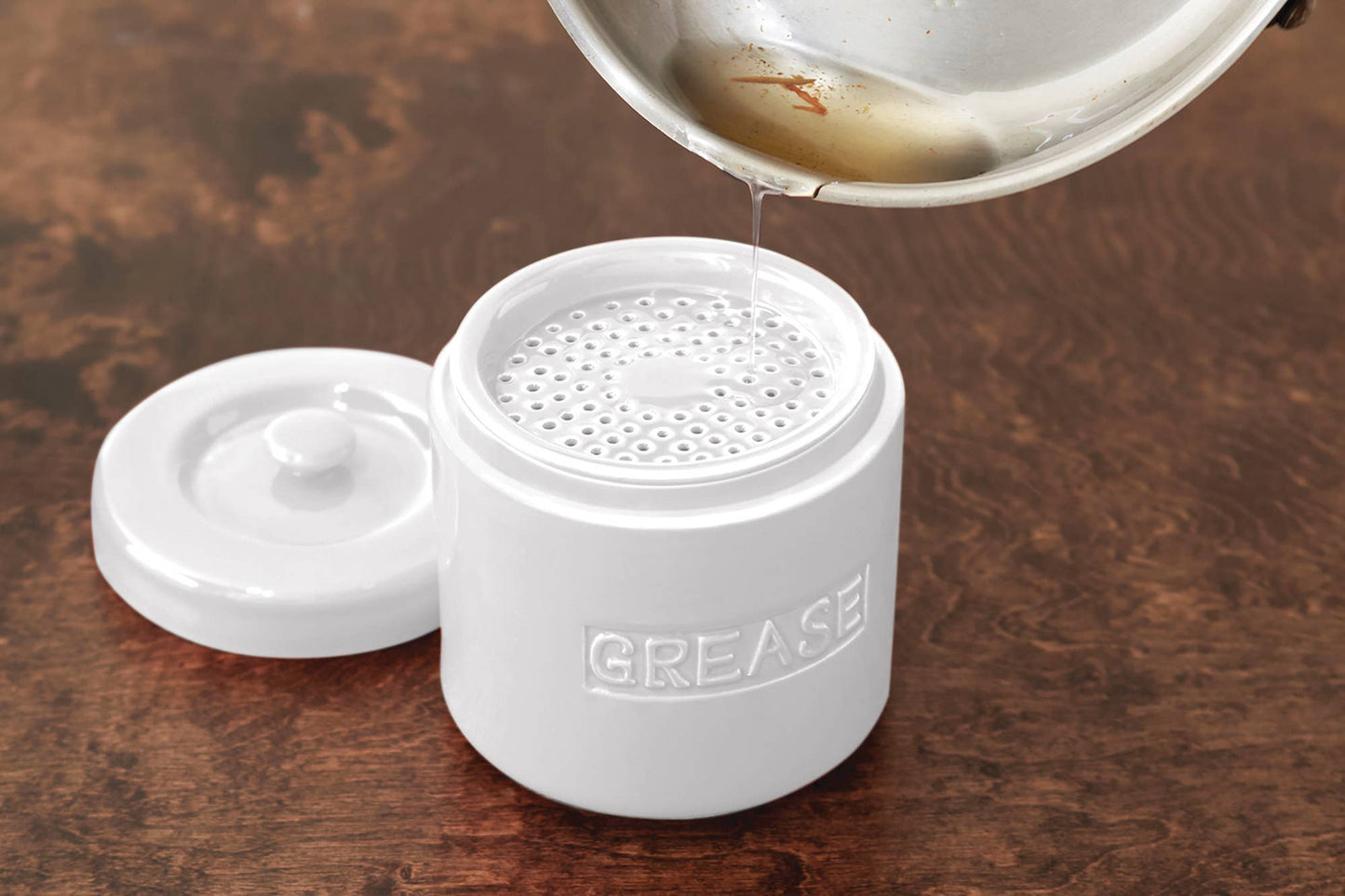 Porcelain Grease Container