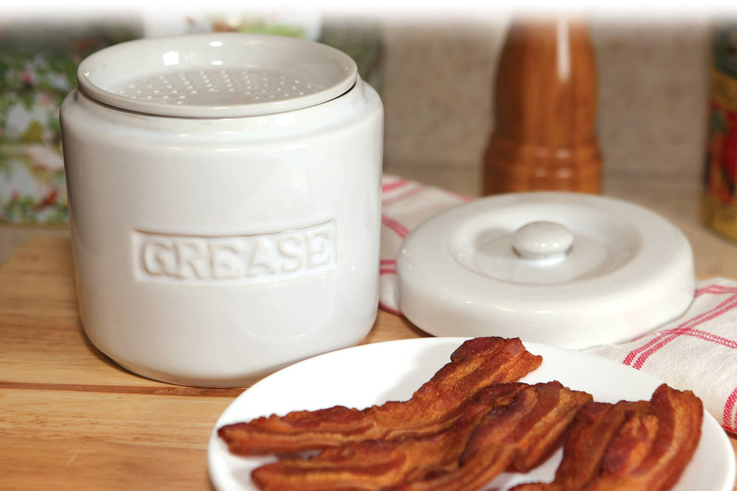 Porcelain Grease Container