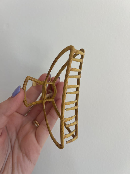 Hair Clip / Clamp- Wood Metal