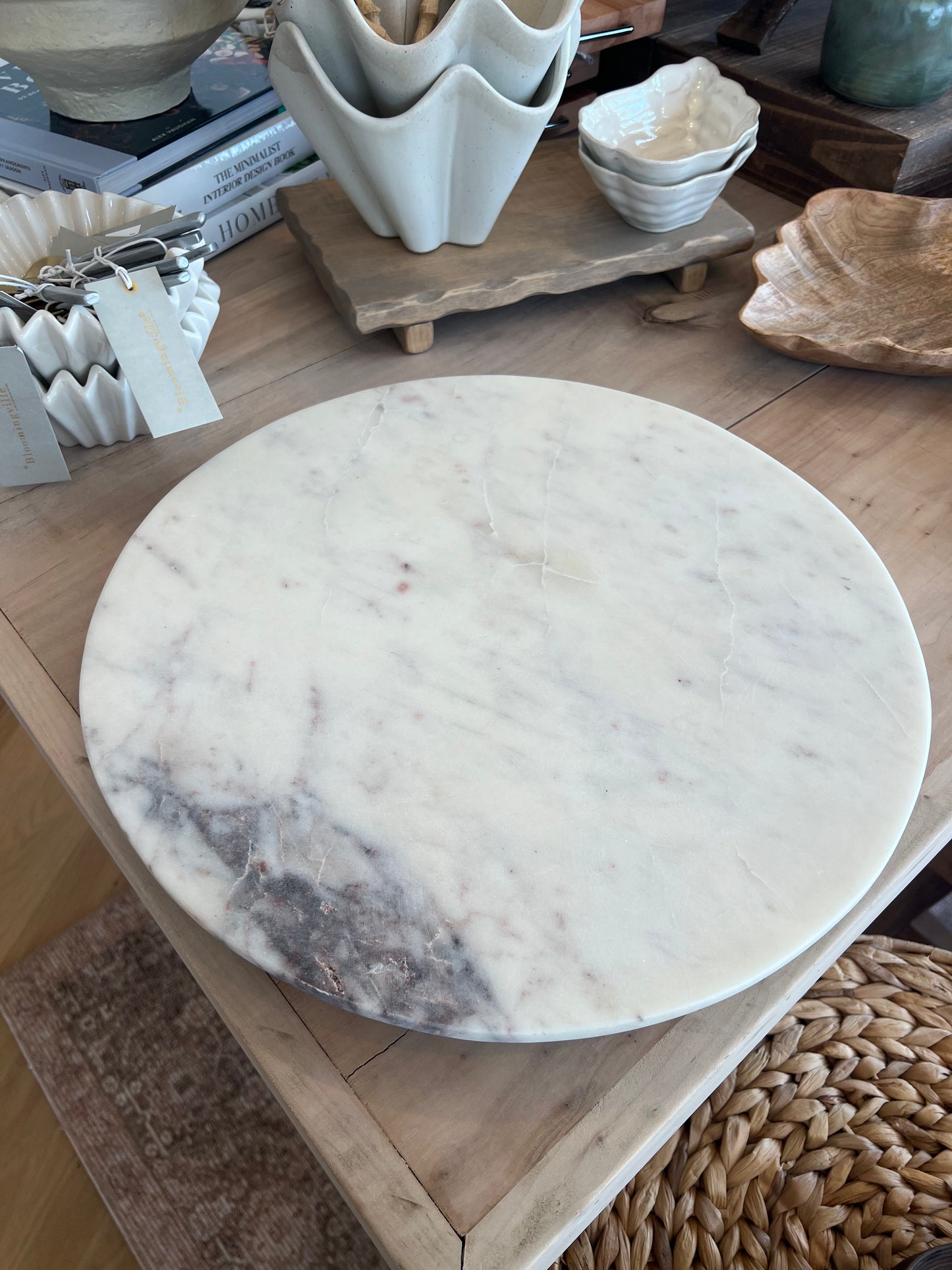 White Marble Lazy Susan