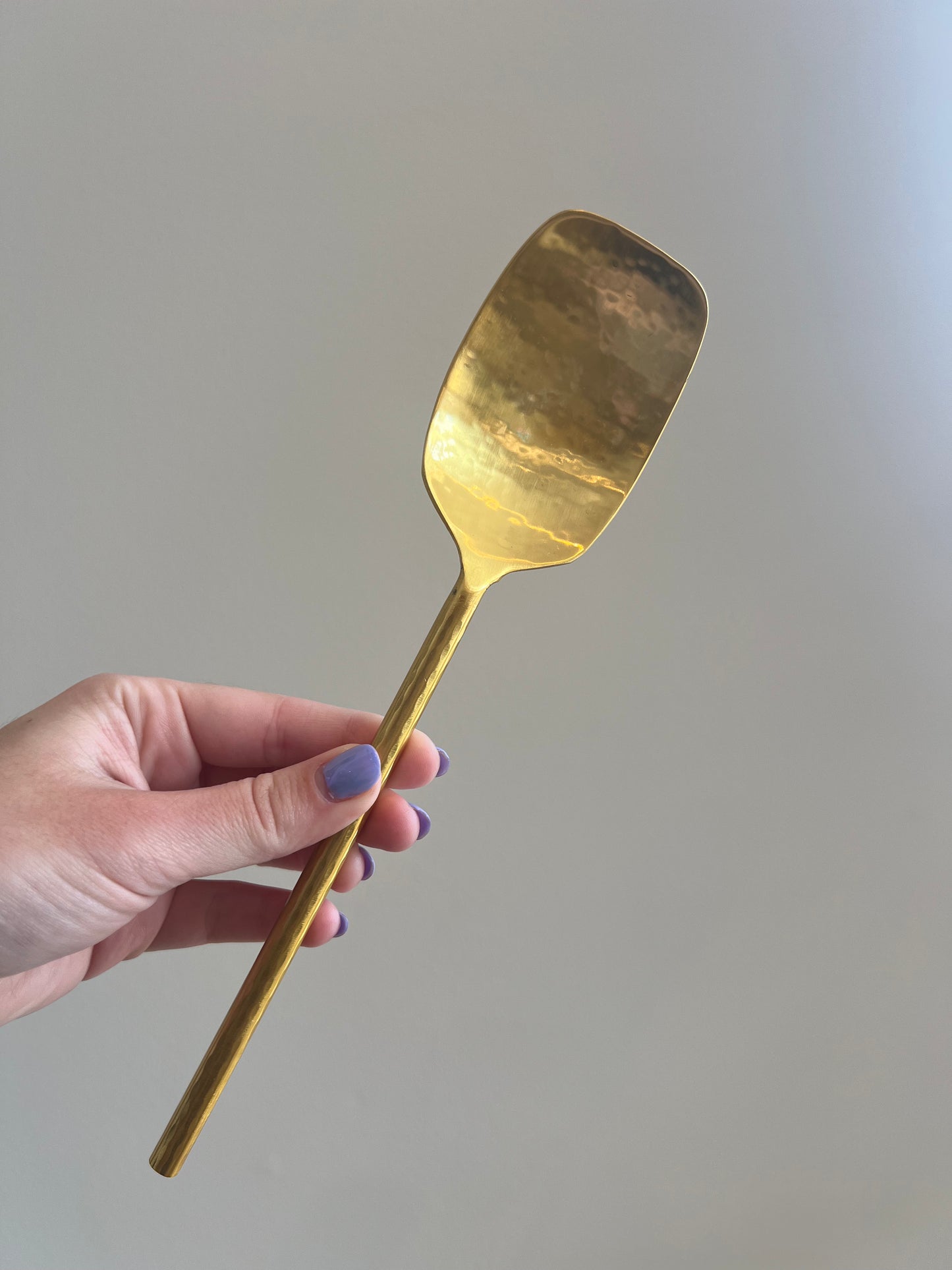 Gold Hammered Serving Spoon