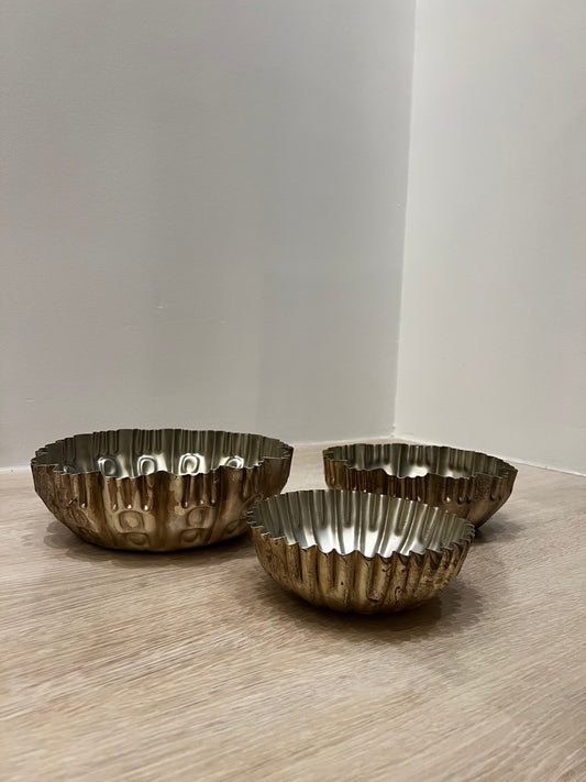 Antique Metal Bowl - Small