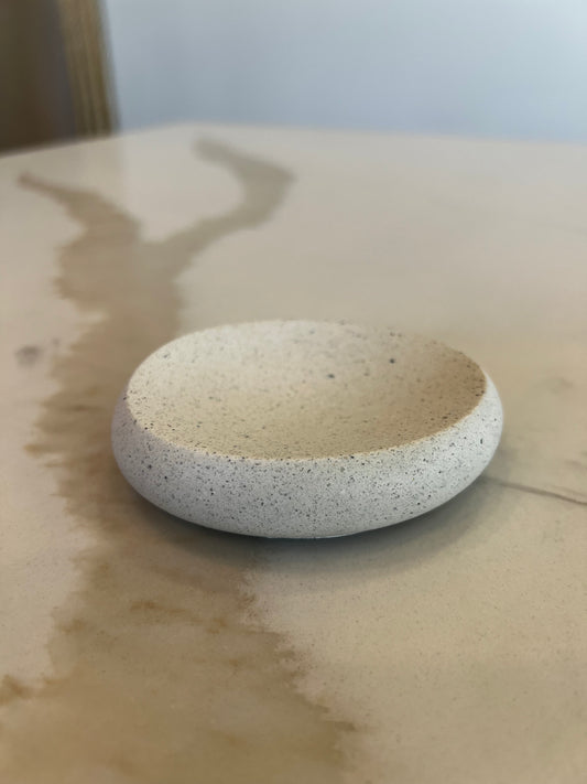 Concrete Nesting Stone-Small White Pebbled