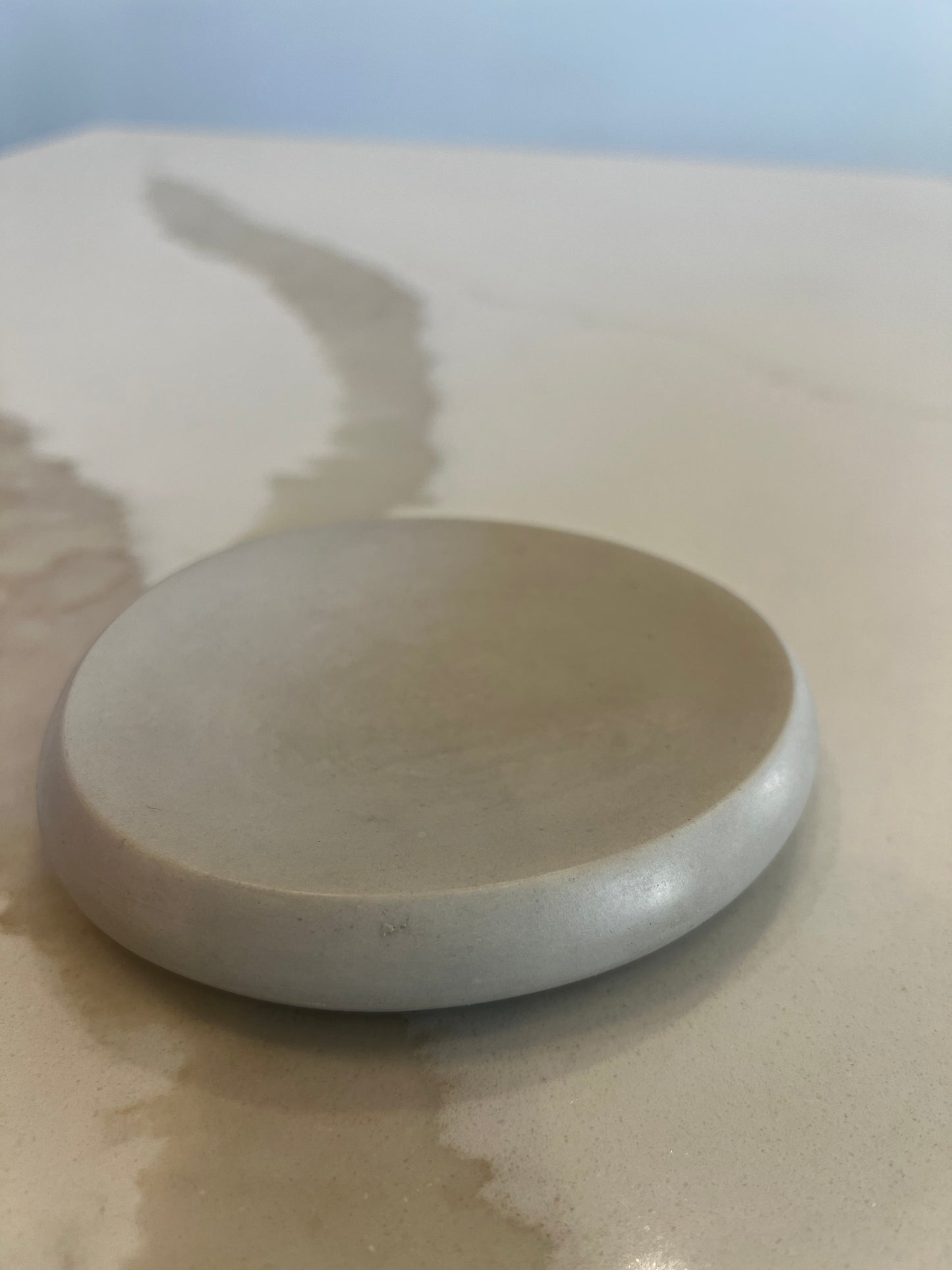 Small Smooth Concrete Stone- Soap Dish