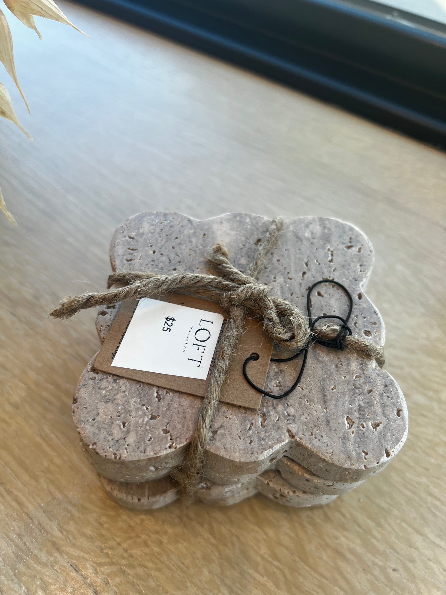 Travertine Coaster - Set of 4