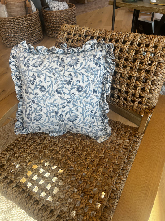 Printed Blue Pillow