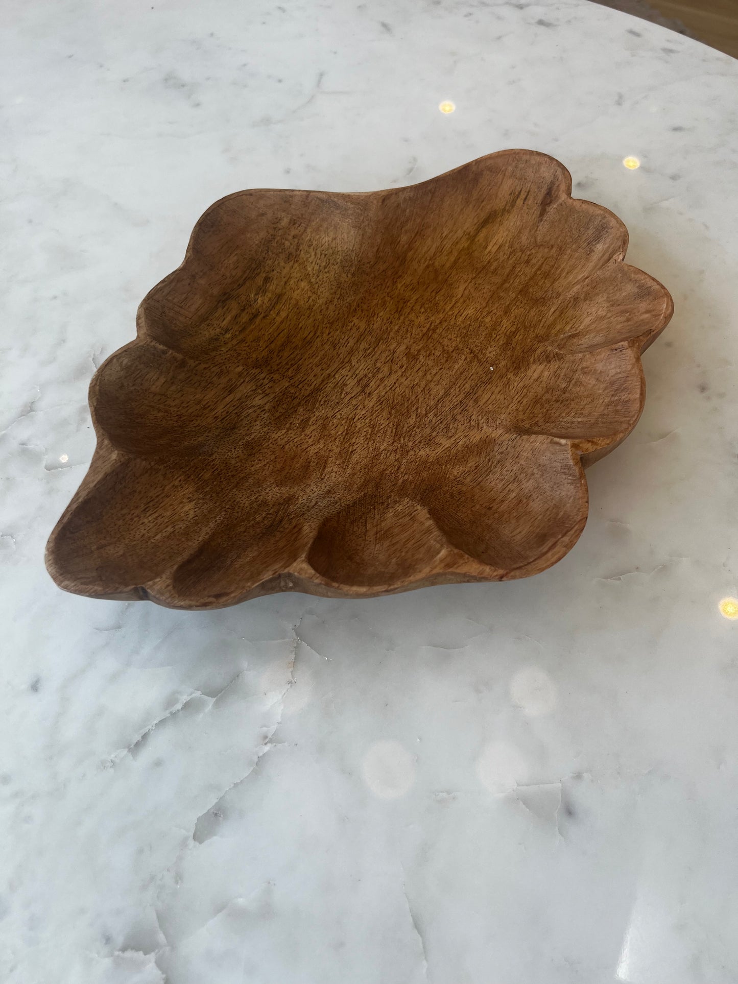 Wood Scalloped Platter