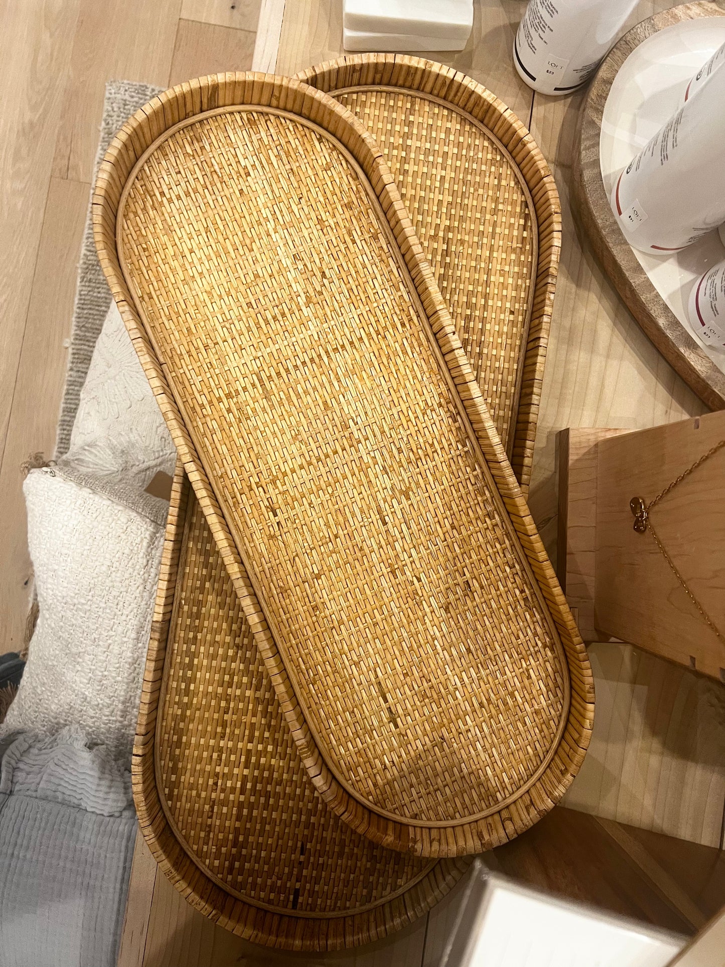 Small Oval Woven Tray
