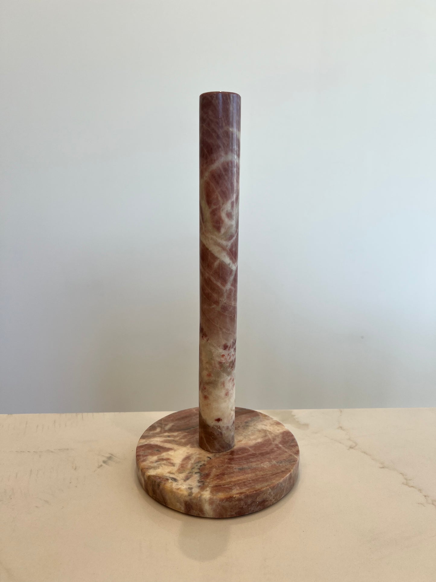 Pink marble Paper Towel Holder