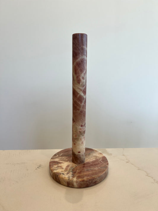 Pink marble Paper Towel Holder