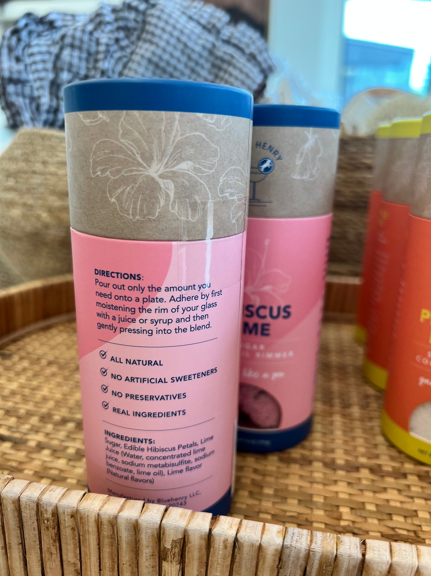 Blue Henry Hibiscus Lime Rimming Sugar 6oz