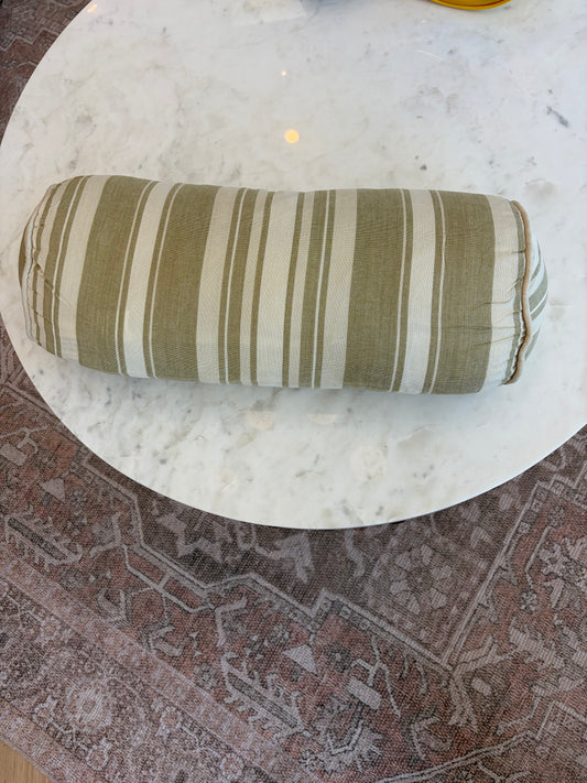 Green striped Pillow