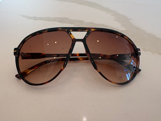 Tortoise Shell Aviator Sunglasses