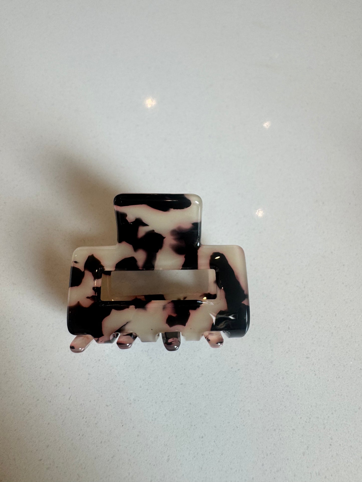 Small Hair Clip - Black/Cream