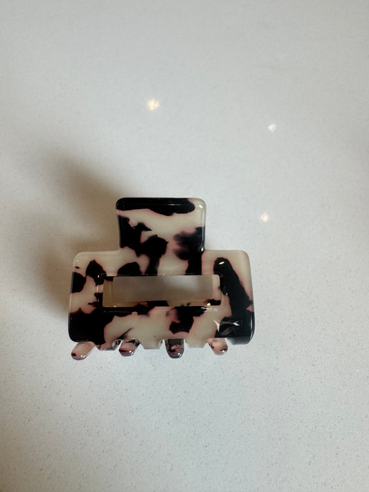 Small Hair Clip - Black/Cream
