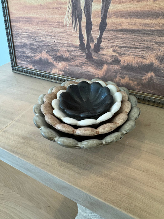 4 pc Flower Bowl Set