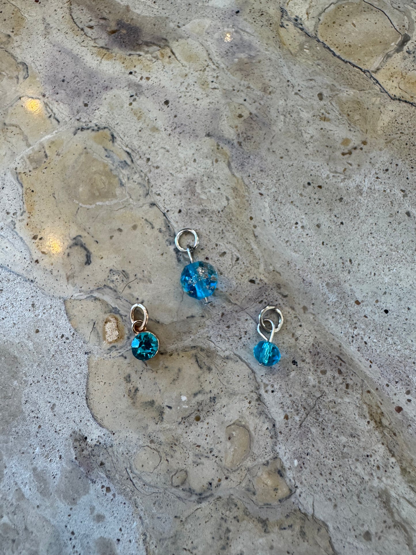 Blue Round Charm (sizes and styles vary)