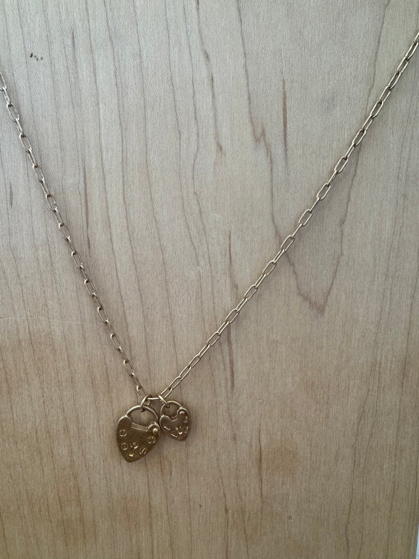 Canvas Heart Padlock Necklace