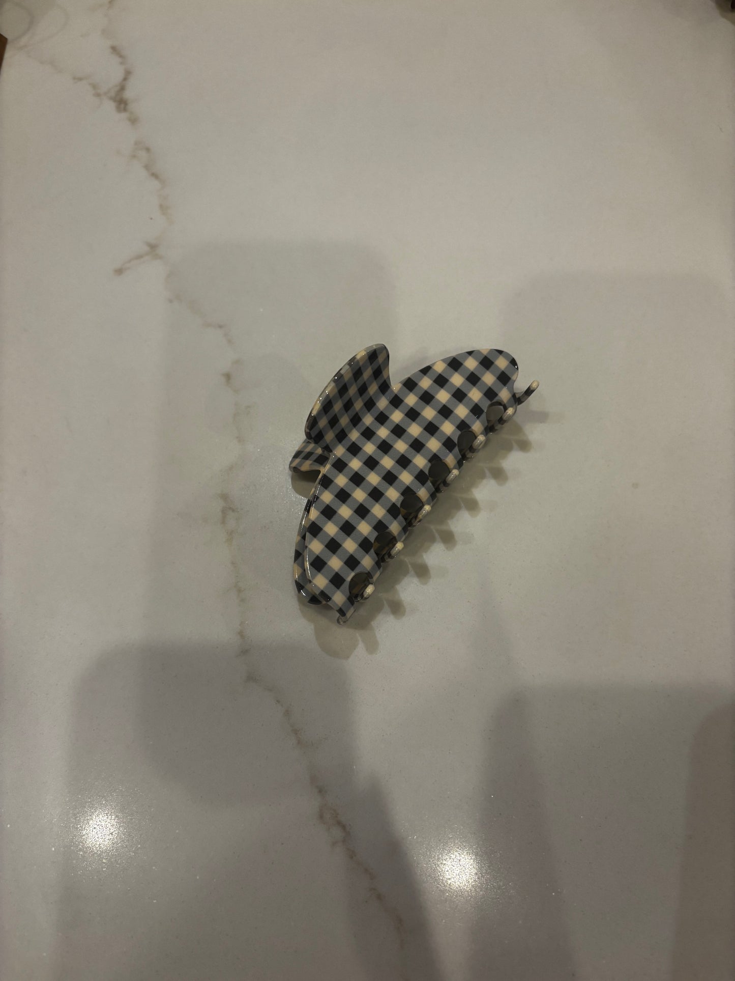 Hair Clips (Navy,Red,Brown,Gingham)