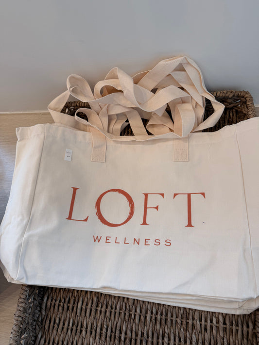 Loft Wellness Canvas Tote Bag