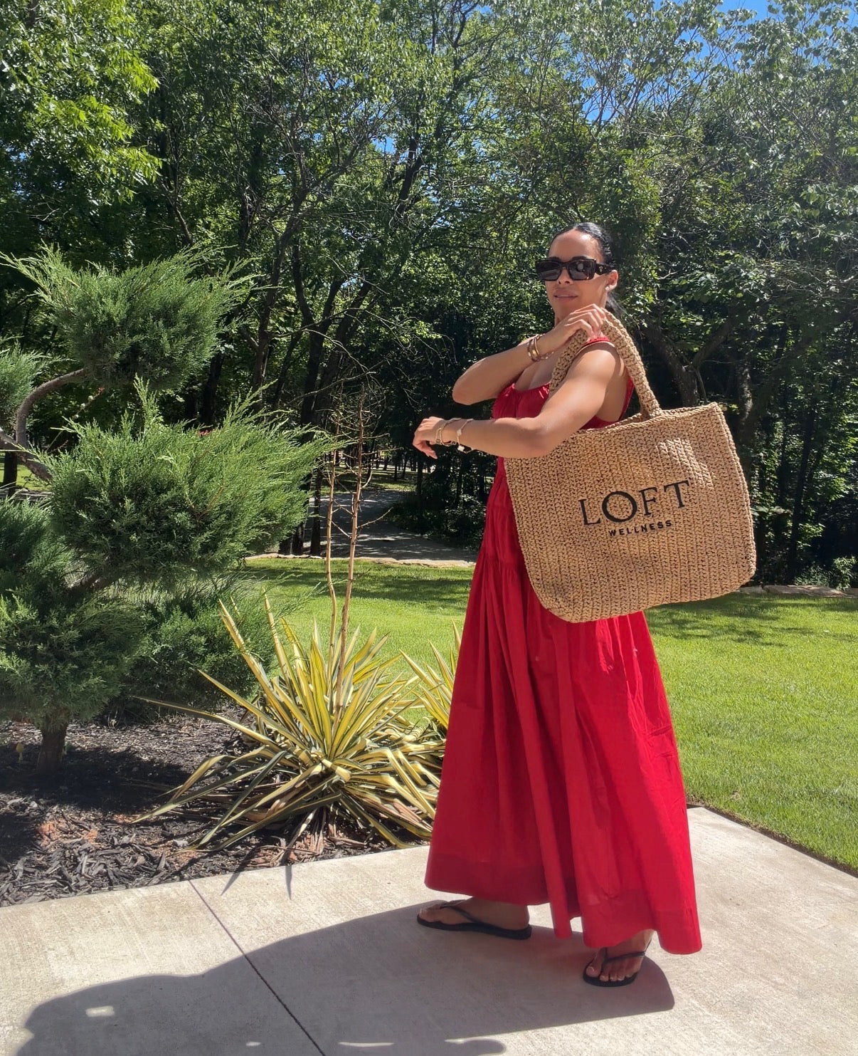 X-Large LOFT Raffia Tote Bag