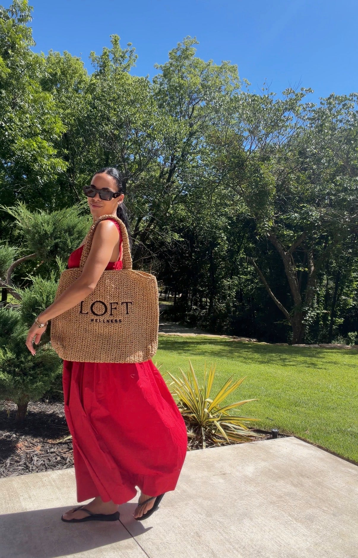 X-Large LOFT Raffia Tote Bag