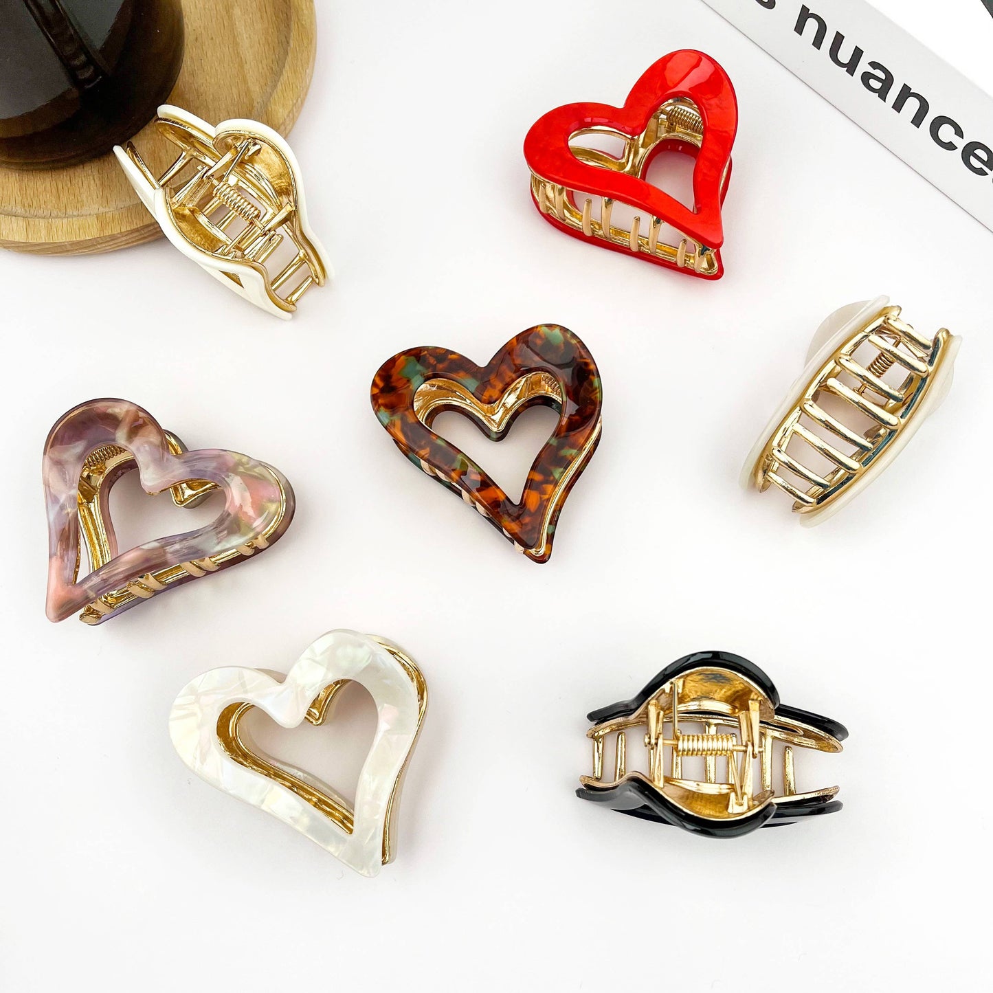 Heart-Shaped Metal Hair Claw Clip, Valentine's Day Hair Clip