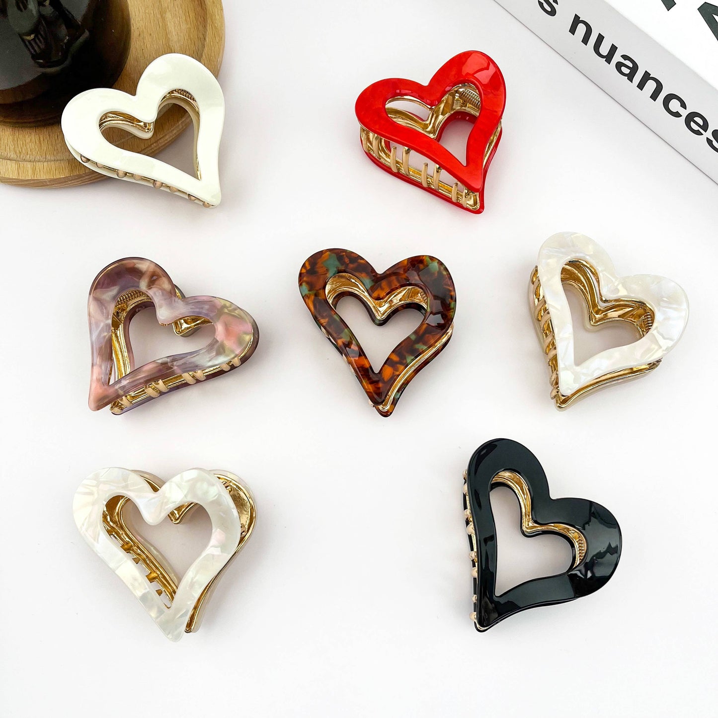 Heart-Shaped Metal Hair Claw Clip, Valentine's Day Hair Clip