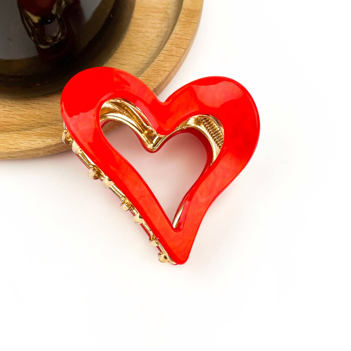 Heart-Shaped Metal Hair Claw Clip, Valentine's Day Hair Clip