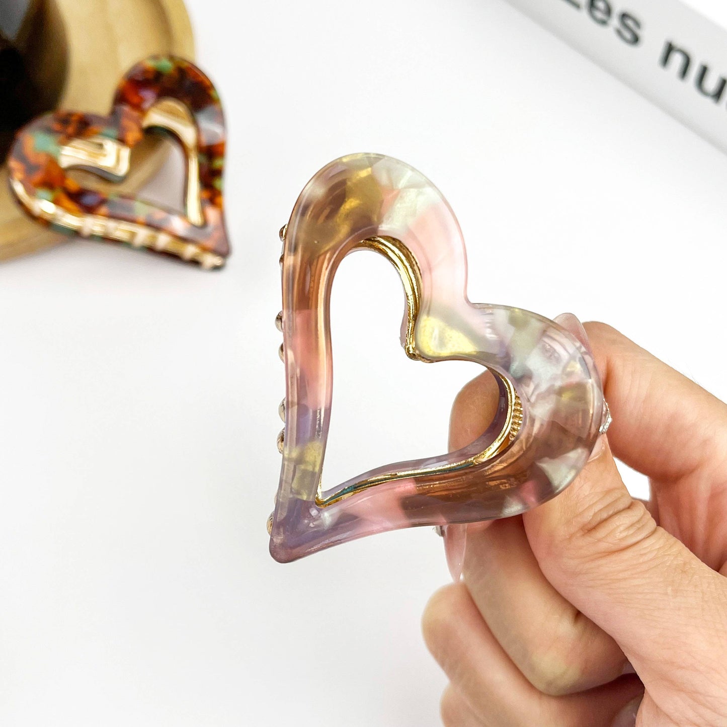 Heart-Shaped Metal Hair Claw Clip, Valentine's Day Hair Clip