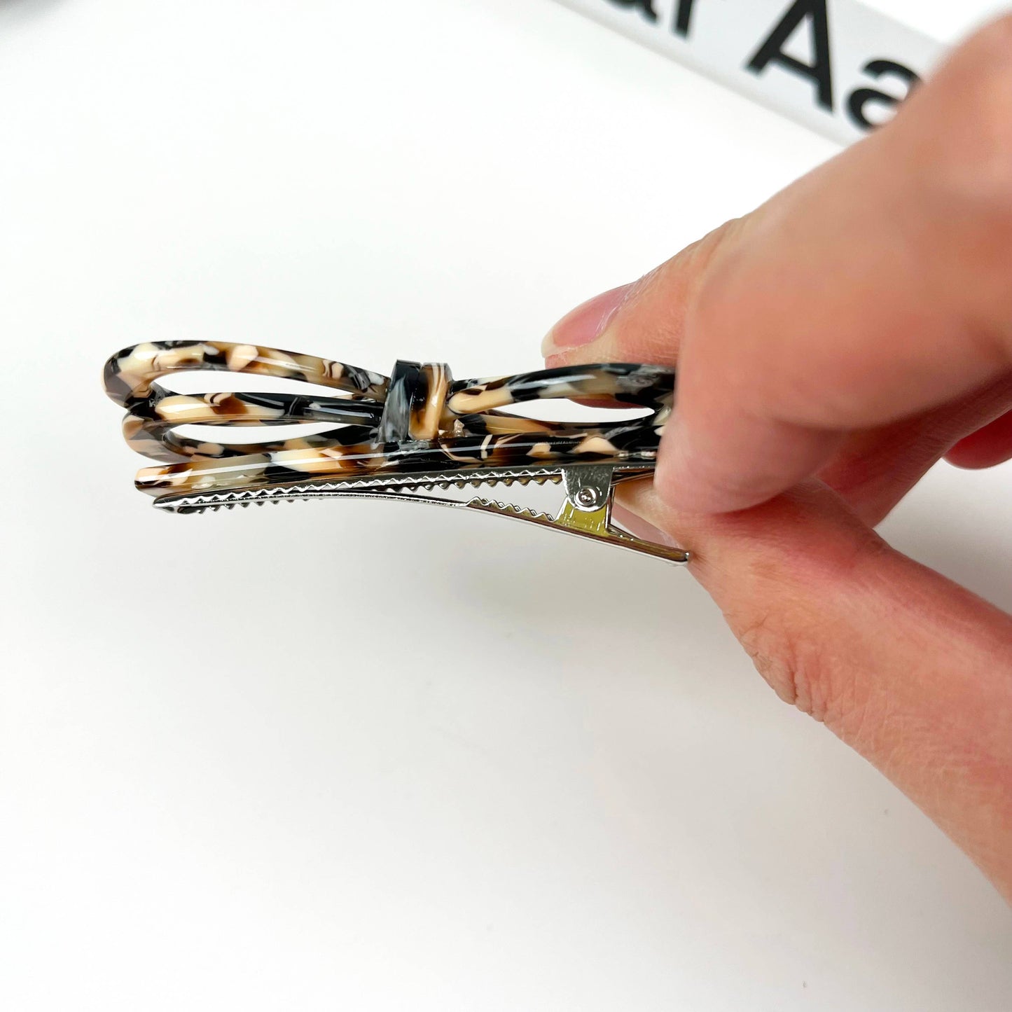 Acetate Elegant Bow Duckbill Clip